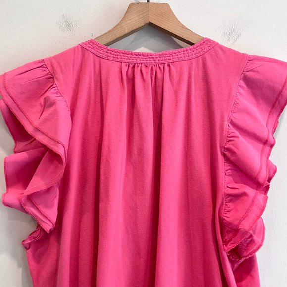 Ruffle V-Neck Top