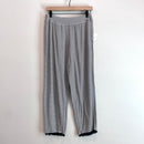 Striped Lace Trim Pajama Pants-1