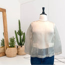Sheer Button Back Blouse-1