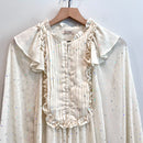 Metallic Heart Pleated Blouse-5