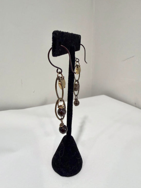 Bronze Beaded Earrings