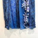 Snakeskin Floral Silk Blend Top-4