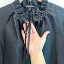 Ruffle Neck Tie Long Sleeve Top-6
