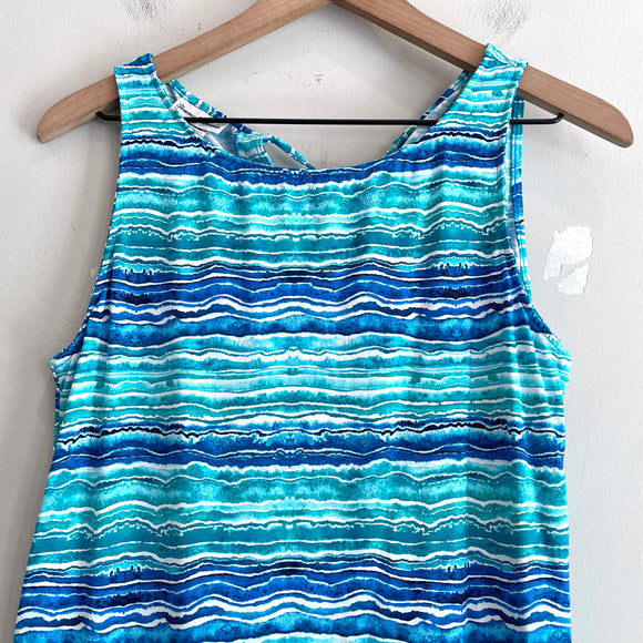Sleeveless Stretch Flounce Dress