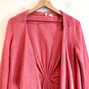 Open Front Gathered Back Cardigan-3