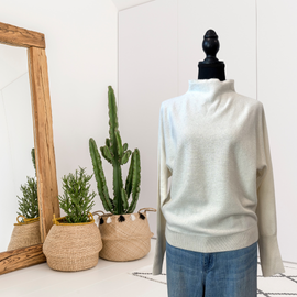 Cashmere Mock Neck Sweater