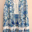 Floral Tiered Linen Midi Dress-4