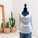 Draped Neck Top-1