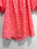 Eyelet Bow Sleeve Top-11