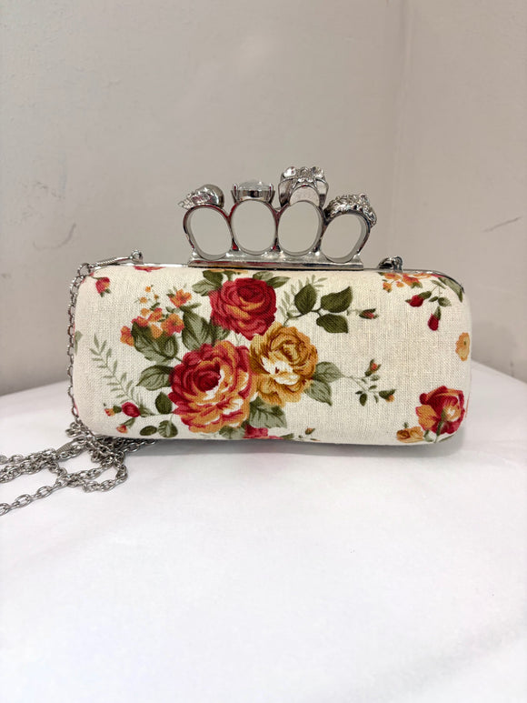 Floral Skull Ring Clutch