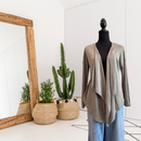 Linen Open Front Cardigan-1