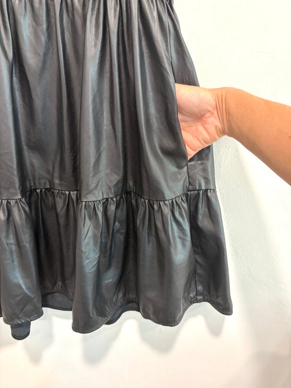 Faux Leather Dress