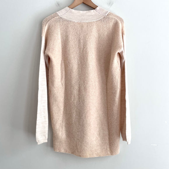 V-Neck Wool Blend Knit Sweater