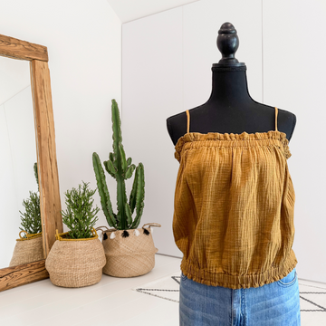 Cotton Removable Strap Top