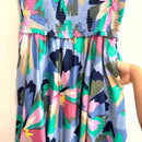 Smocked Handkerchief Hem Midi Dress-3