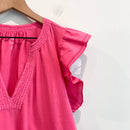 Ruffle V-Neck Top-4