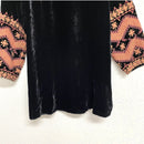 Floral Embroidered Velvet Peasant Top-10
