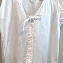 Ruffle Button Down V-Neck Top-5