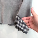 Wool Blend Contrast Cuff Blazer Jacket-14