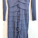 Long Sleeve V-Neck Sheath Dress-4