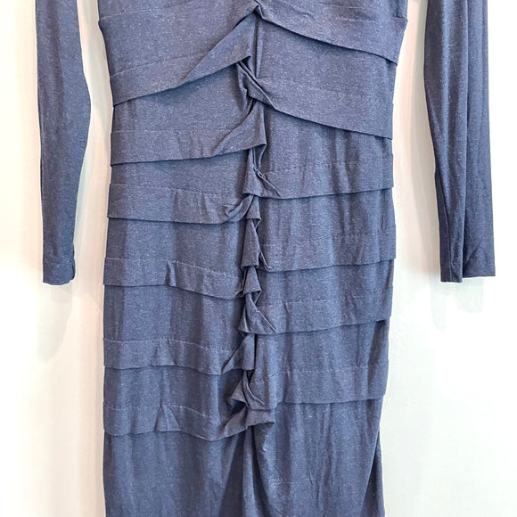 Long Sleeve V-Neck Sheath Dress