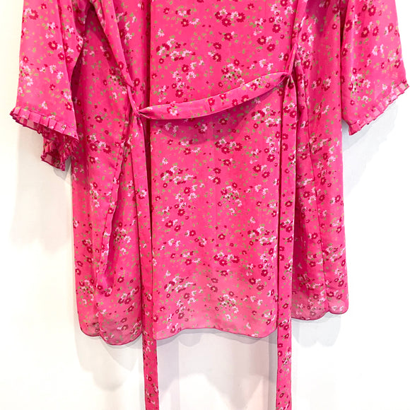 2PC Floral Sleep Dress Robe Set