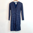 Long Sleeve V-Neck Sheath Dress-2