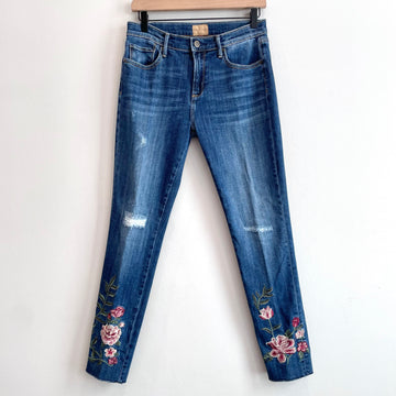 Floral Embroidered Skinny Jeans