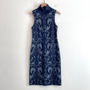 Turtleneck Jacquard Sweater Dress-2