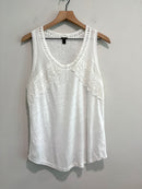Linen Lace Trim Tank Top-2