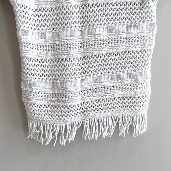 Open Knit Short Sleeve Sweater