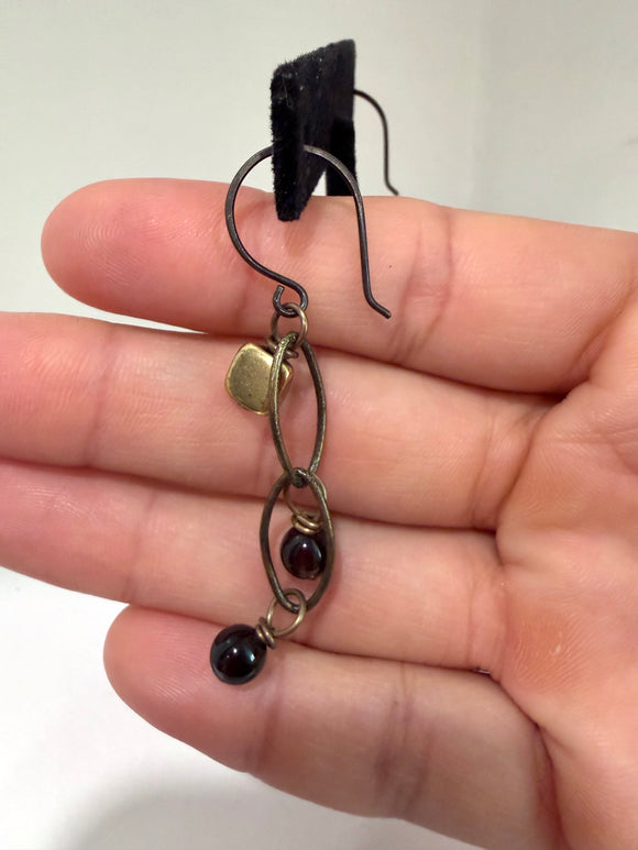 Bronze Beaded Earrings