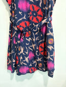 Geometric Flutter Sleeve Dress-4