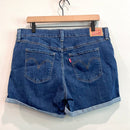 Mid-Length Jean Shorts-5