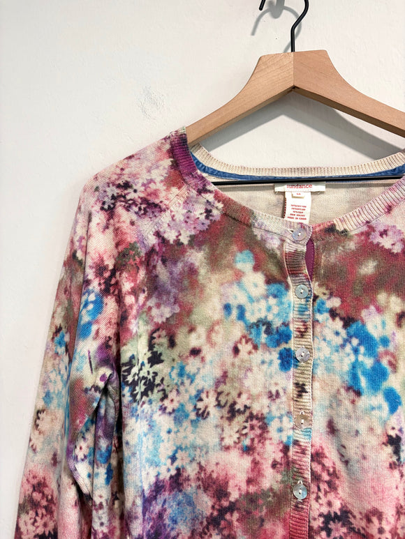 Tie Dye Floral Cardigan