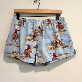 Cowboy Flannel Sleep Shorts
