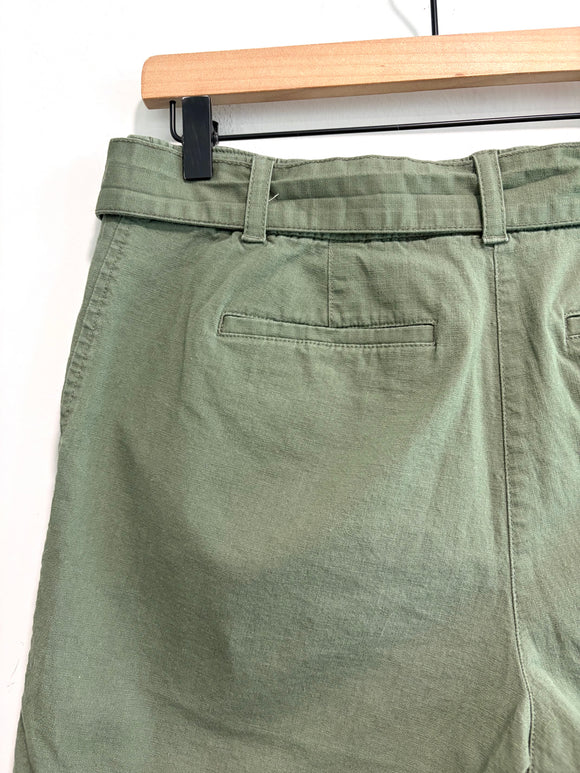 Belted Twill Shorts