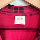 Plaid Button Down Sleep Shirt-5