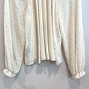 Metallic Heart Pleated Blouse-11