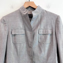Wool Blend Contrast Cuff Blazer Jacket-3