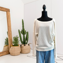 Textured Dolman Sleeve Top-1