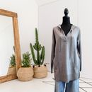Hooded V-Neck Sweater-1