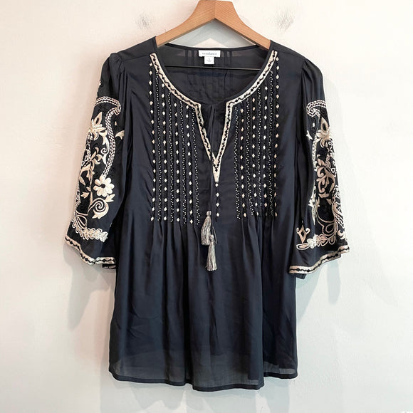 Embroidered Beaded Top