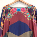 Color Block Floral Top-7