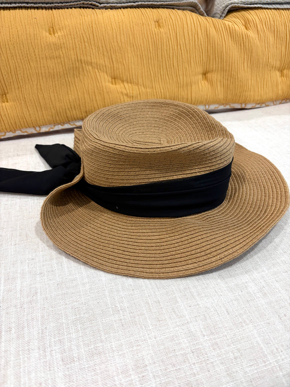 Braided Bow Paper Sun Hat