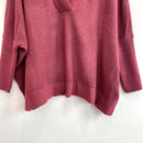 V-Neck Dolman Sleeve Oversized Sweater-5