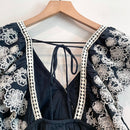 Ruffle Embroidered V-Neck Top-10