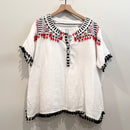 Embroidered Tassel Top-2