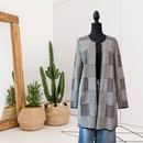 Houndstooth Plaid Cardigan-1