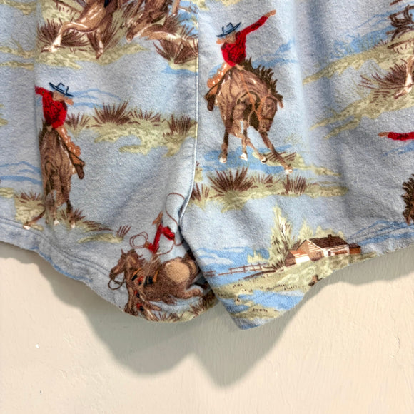 Cowboy Flannel Sleep Shorts